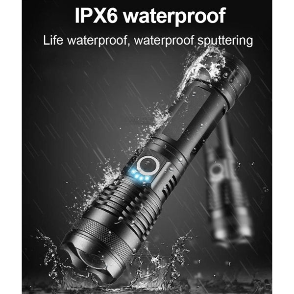Xhp50 Retractable Flashlight Strong Light