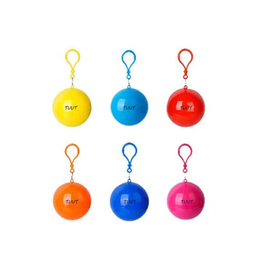 Disposable Key Chain Raincoat Poncho Ball