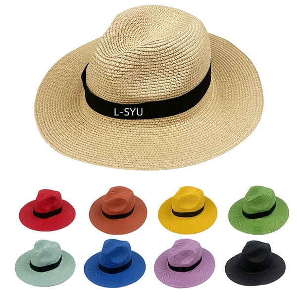 Wide Brim Straw Panama Sun Hat