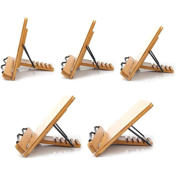 Adjustable Portable Bamboo Sturdy Lightweight Bookstand