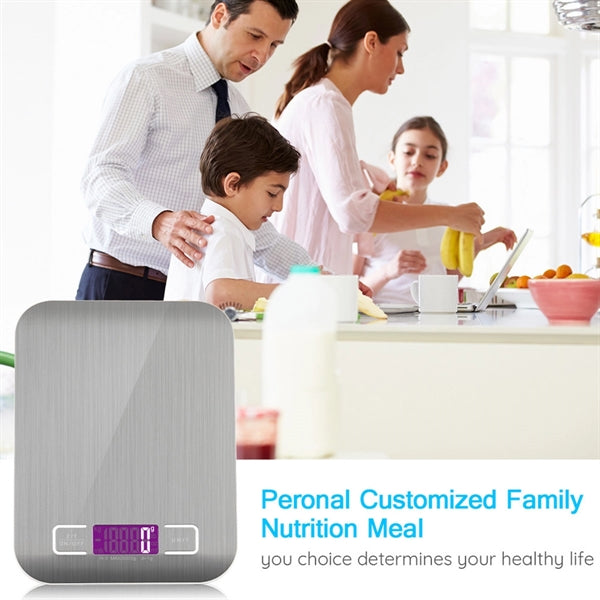 Stainless Steel Digital Kitchen Scale With Lcd Display