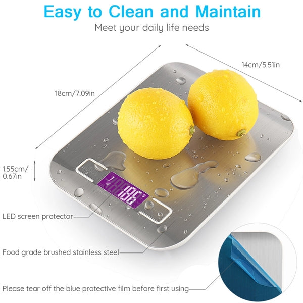 Stainless Steel Digital Kitchen Scale With Lcd Display