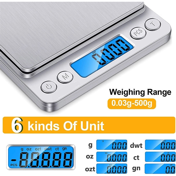 Stainless Steel Back-Lit Lcd Display Pocket Small Scale