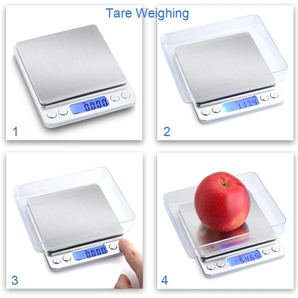 Stainless Steel Back-Lit Lcd Display Pocket Small Scale