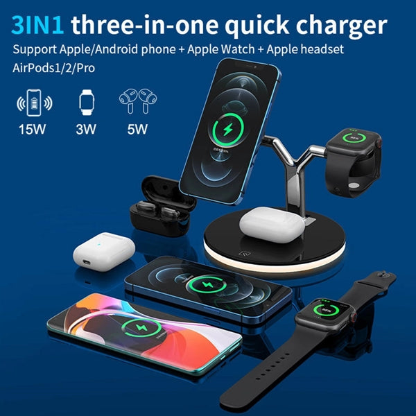 25W 3In1 Magnetic Wireless Charger
