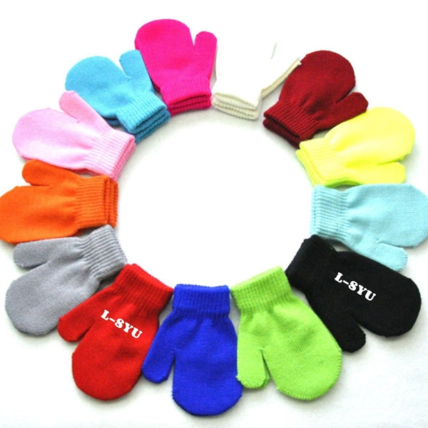 Children Toddler Winter Warm Knitted Mittens