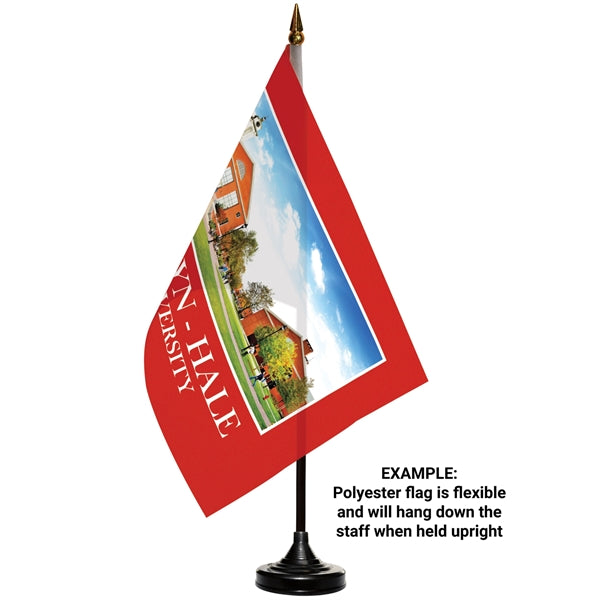 6" x 9" Single Reverse Stick Flag with Black Plastic Base