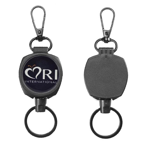 Heavy Duty Metal Badge Reel w/ Keyring and Lobster