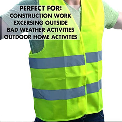 Safety Construction Vest with 2 Reflective Strips
