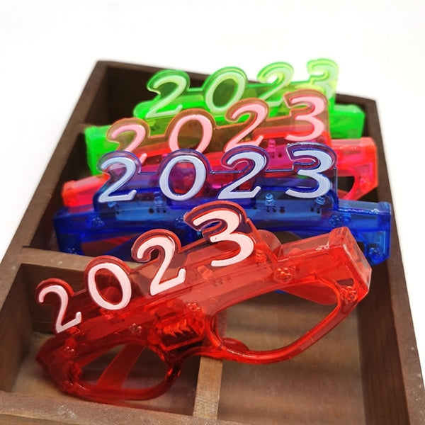 2023 LED Flashing Shutter Glasses Happy New Year/ Party Eye