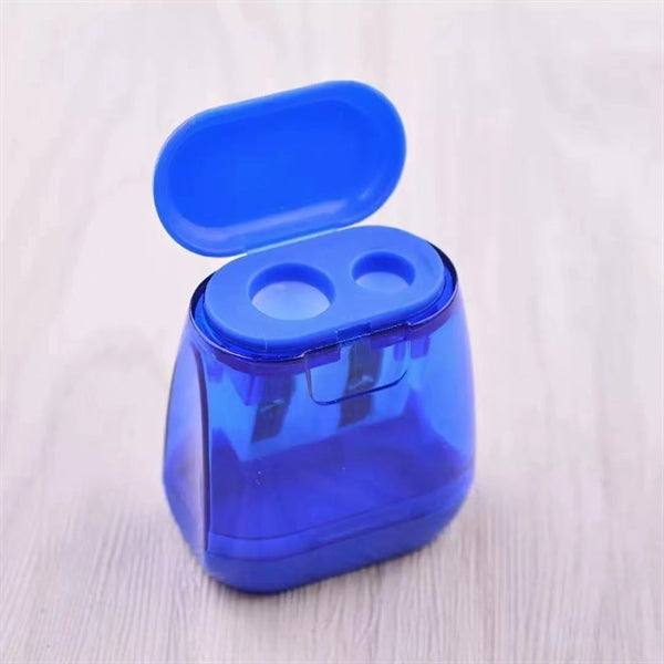 Manual Double Holes Pencil Sharpeners with Lid