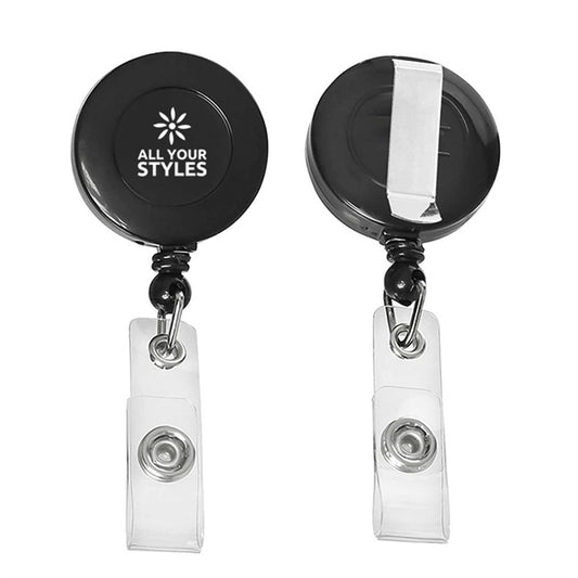 Rereactable Badge Reel With Belt Clip