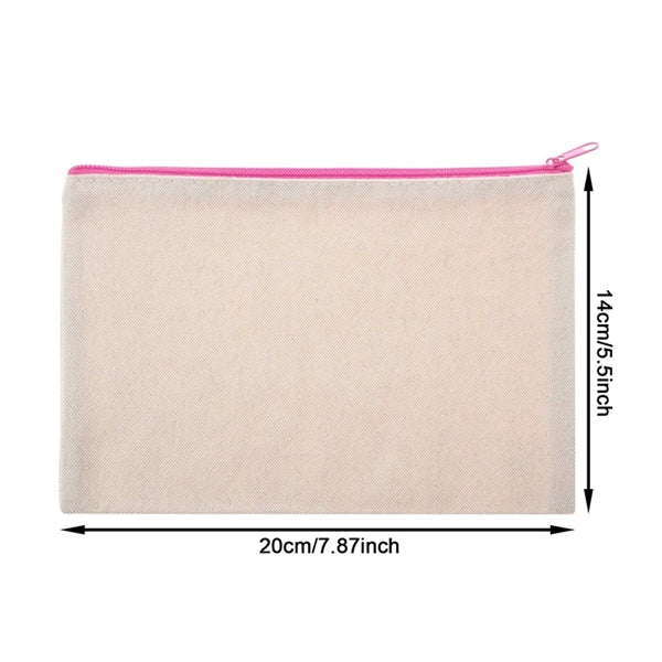 Cotton Canvas Zipper Bag(Medium size)