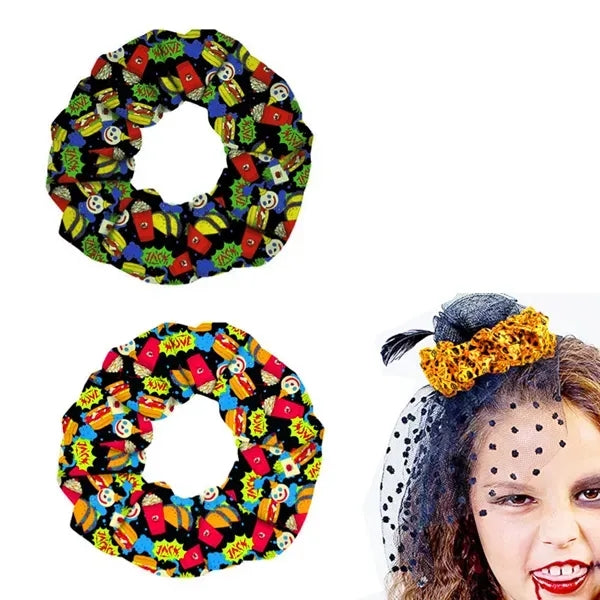 Custom Full Color Elastic Hair Scrunchies