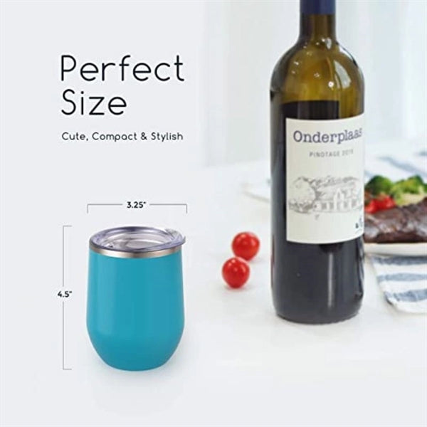 12 Oz. Powder Coated Insulated Wine Glass