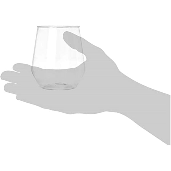 12 Oz. Reserv Stemless Plastic Wine Glasses