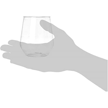12 Oz. Reserv Stemless Plastic Wine Glasses