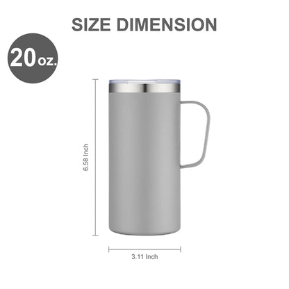 20oz.Travel Stainless Insulated w/ Lid & Handle for Hot&Iced