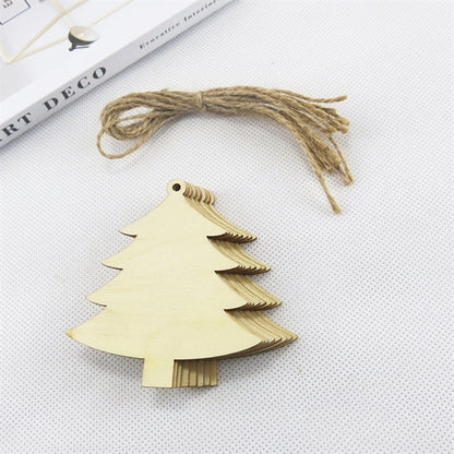 Christmas Wood Pendant 10 Pieces Set