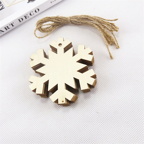 Christmas Wood Pendant 10 Pieces Set