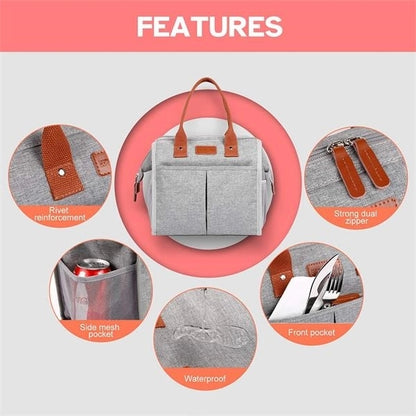 Insulated Lunch Box Cooler Tote Bag