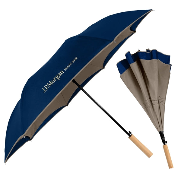 Enviro Inversa Eco-Friendly Inverted Umbrella Bamboo Handle