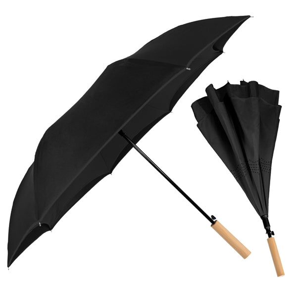 Enviro Inversa Eco-Friendly Inverted Umbrella Bamboo Handle