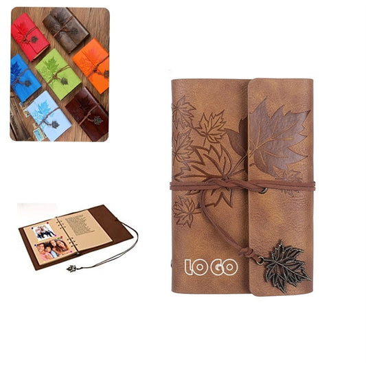 Vintage Leather Refillable Spiral Daily Notepad