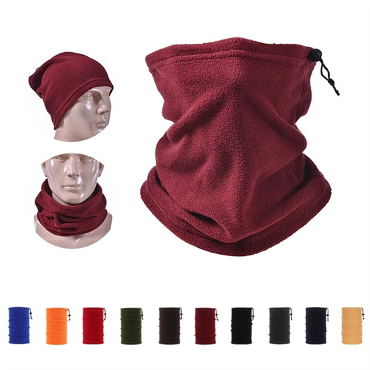 3 in 1 Beanie Hat Neck Gaiter Mask with Drawstring