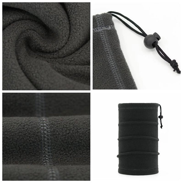 3 in 1 Beanie Hat Neck Gaiter Mask with Drawstring