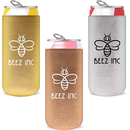 12 oz Slim Metallic Neoprene Can Cooler
