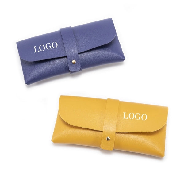 Portable Leather Glasses Case