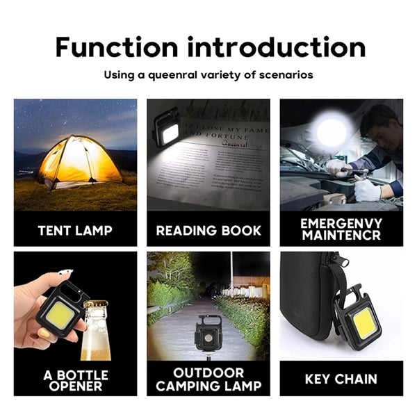 Mini Portable USB COB Flashlight