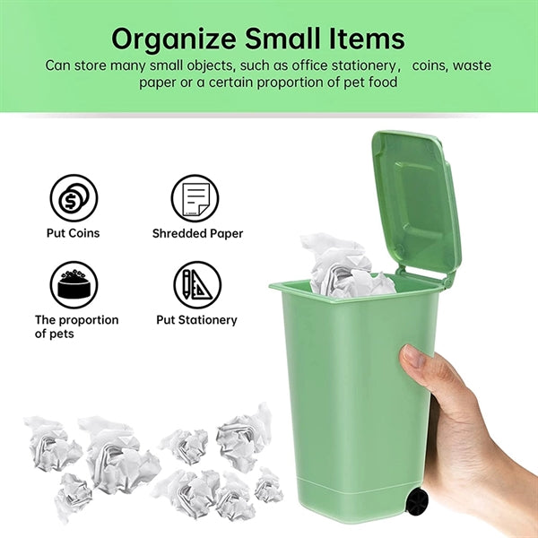 Mini Desk Trash Bin with Lid