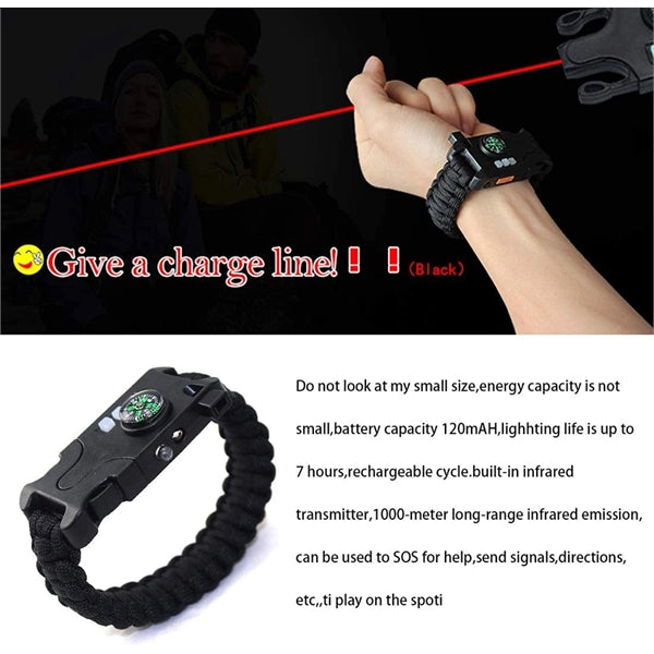 Multifunctional SOS Survival Bracelet