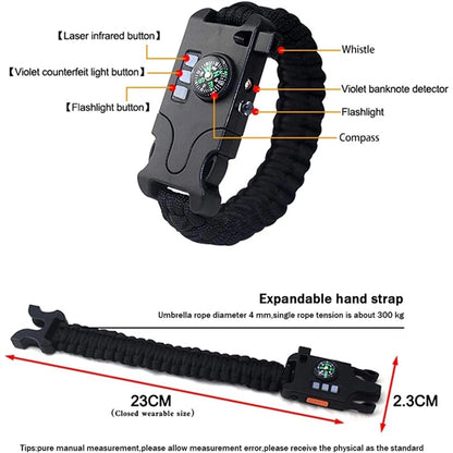 Multifunctional SOS Survival Bracelet