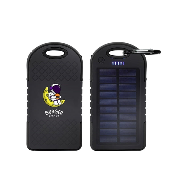 4000 MAH SOLAR POWER BANK WITH CARABINER