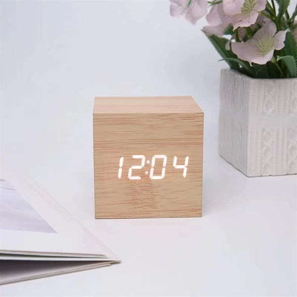 Cube Desk Digital Alarm Clock Displays