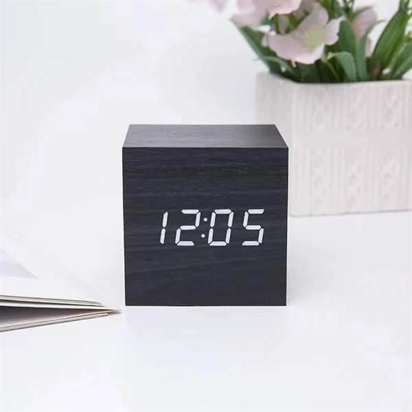 Cube Desk Digital Alarm Clock Displays