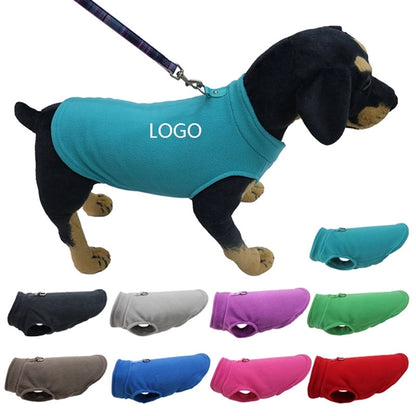 Pure Color Custom Polar Fleece Pet Dog Coat Clothing