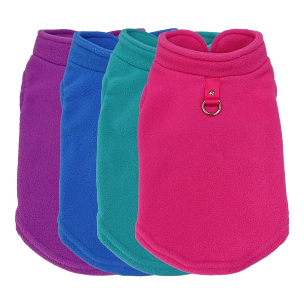 Pure Color Custom Polar Fleece Pet Dog Coat Clothing