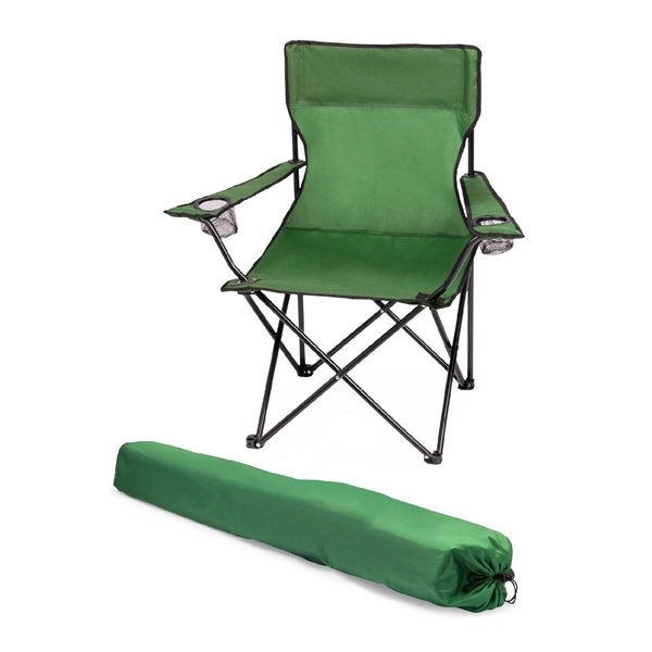 Portable Folding Chair w/ Cup Holders&Carry Bag,Holds 300lbs