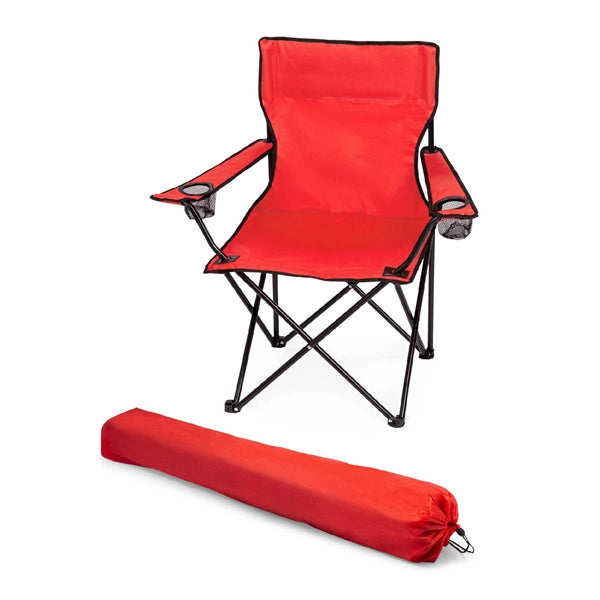 Portable Folding Chair w/ Cup Holders&Carry Bag,Holds 300lbs