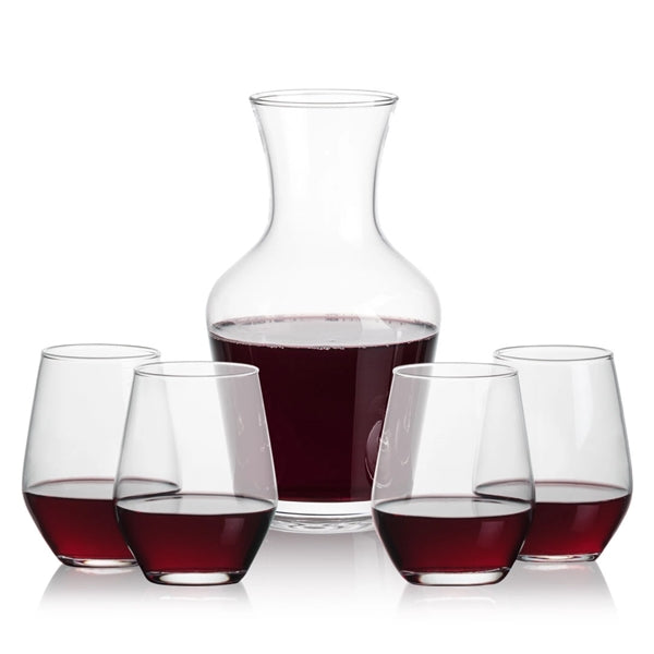 Summit Carafe & Mandelay Stemless Wine Set