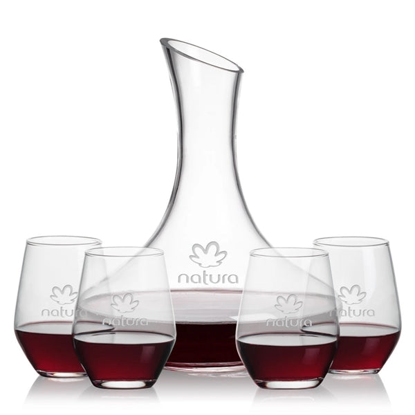 Kanata Carafe & Mandelay Stemless Wine