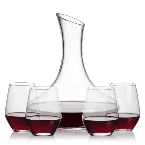 Kanata Carafe & Mandelay Stemless Wine