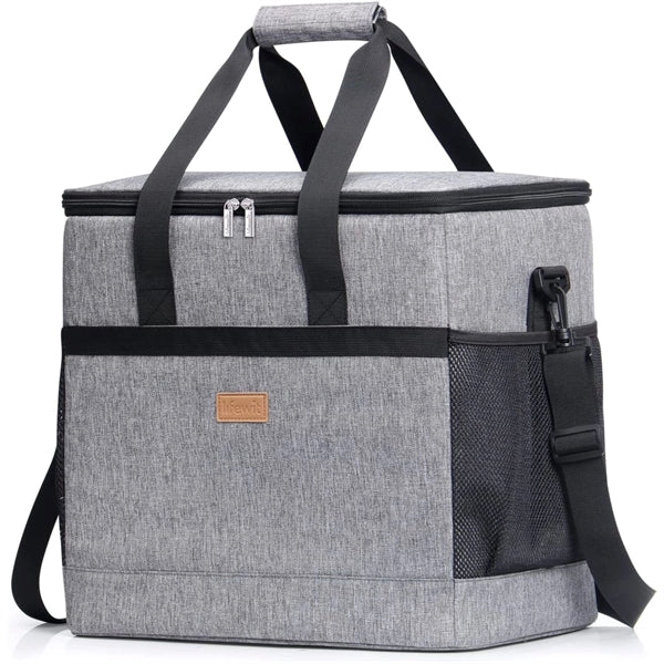 12-Can Double Zip IceChip Cooler Bag Both Side Mesh Pocket