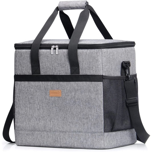 12-Can Double Zip IceChip Cooler Bag Both Side Mesh Pocket
