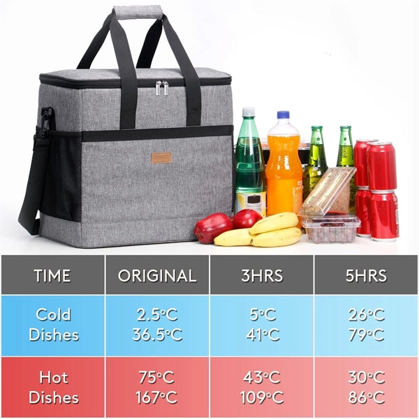 12-Can Double Zip IceChip Cooler Bag Both Side Mesh Pocket