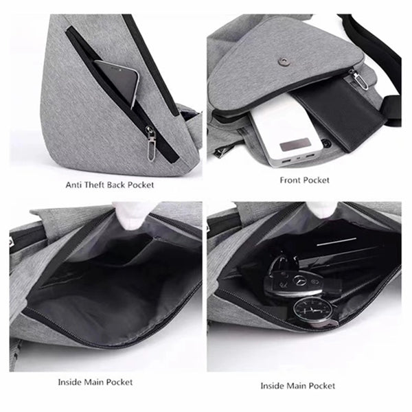 Men's Sling Chest Shoulder Backpack Travel CrossBody Bag